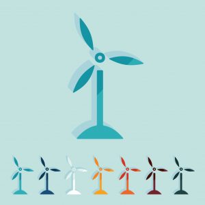 Flat design: wind turbines