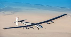 Le Solar Impulse 2 qui a fait le tour du monde depuis Abu Dhabi