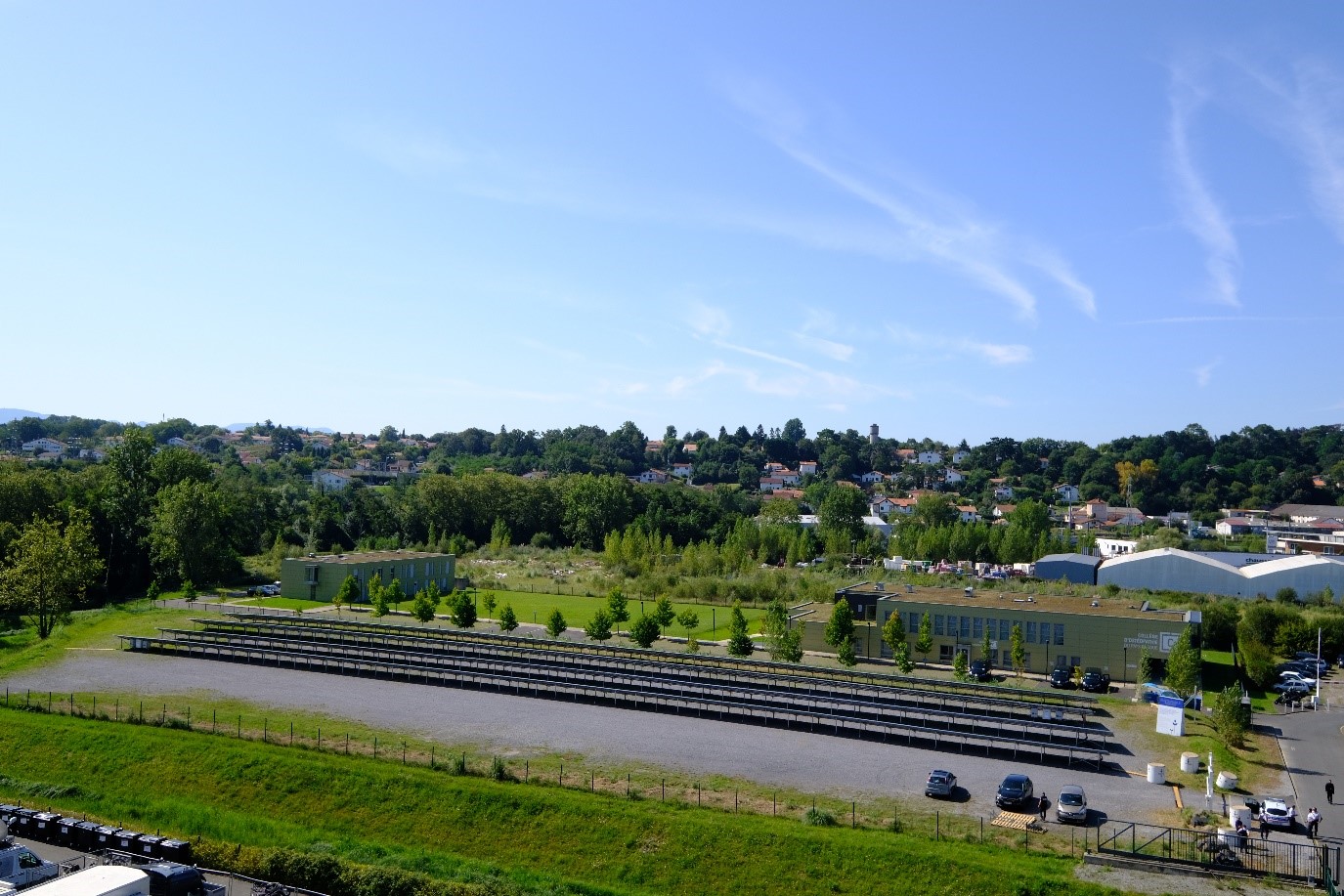 Vue de l’installation photovoltaïque déployée par Engie lors du G7 de Biarritz